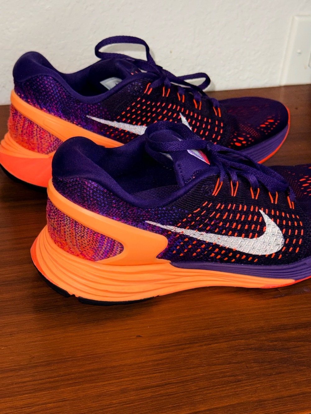 Nike Purple & Orange Lunarglide 7 Running Shoes - Picture 4 of 16